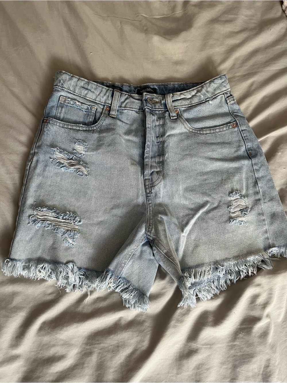 wild fable Light Blue Distressed Denim Shorts